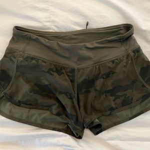 Lululemon camo speed shorts